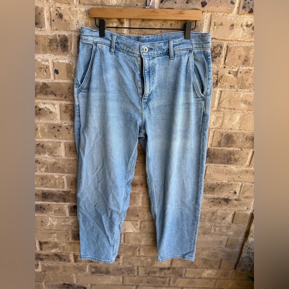 Uniqlo 64 Blue Women's Wide Straight Jeans 32 inch - Picture 3 of 11